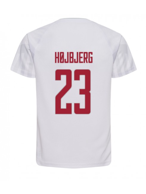 Moški Nogometna dresi replika Danska Pierre-Emile Hojbjerg #23 Gostujoči SP 2022 Kratek rokav